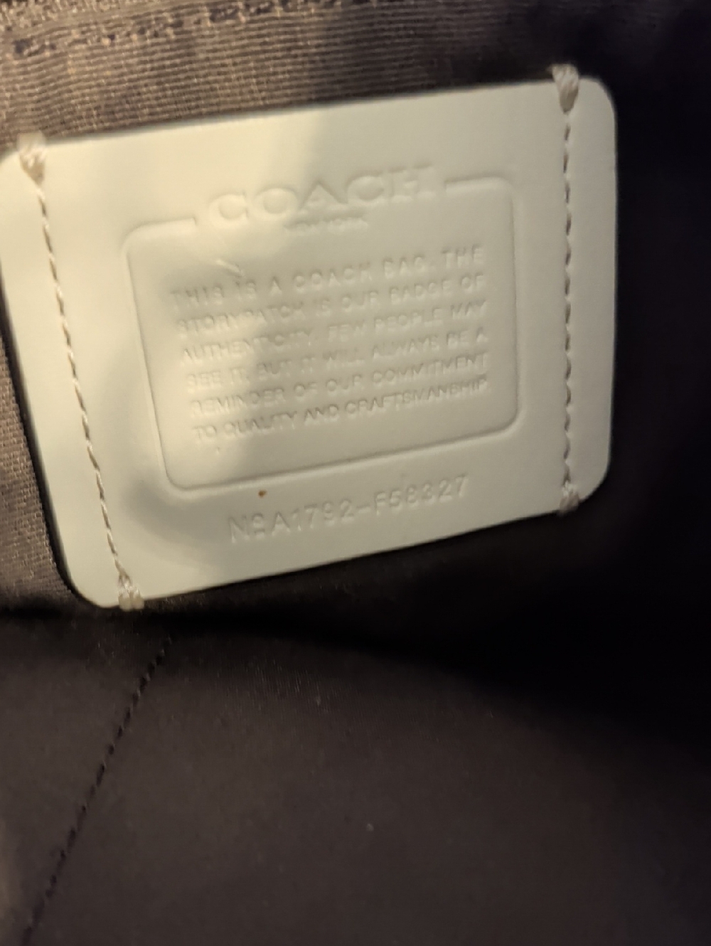 Coach Beige Signature Jacquard Shoulder Bag - Picture 5 of 7